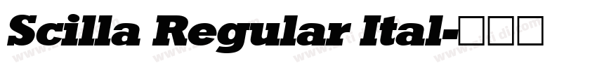 Scilla Regular Ital字体转换